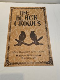 Black Crowes At Roman Auditorium  Aug 2007 Original Concert Poster