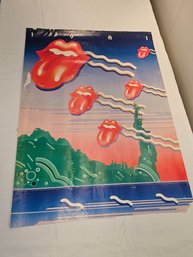 Rolling Stones Lips Over Nyc 1981 Original Poster