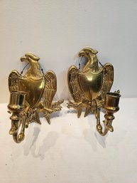 Brass Eagle Candelabras