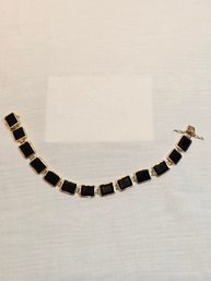 14k Gold With Onyx Bracelet