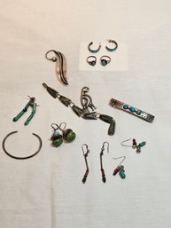 Native American And Taxco Jewelry Lot