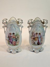 Czach Painted Porcelain Vases