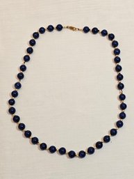 Lapis And 18k Gold Necklace