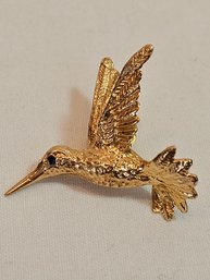 14k Gold Hummingbird Pendant