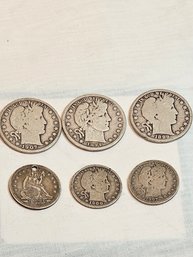 Old US Silver Half's And Quarters Lot