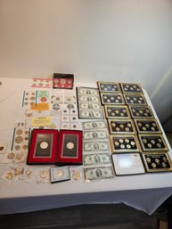 Massive Coins And Paper Money Lot