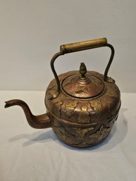 Brass And Copper Teapot