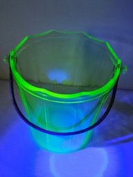 Uranium Glass Ice Bucket
