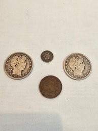 4 Old US Coins Lot