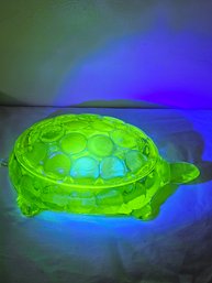 Depression Glass Turtle Candy Dish