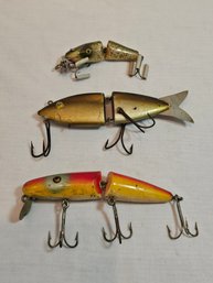 Lot Of 3 Jointed Vintage Fishing Lures