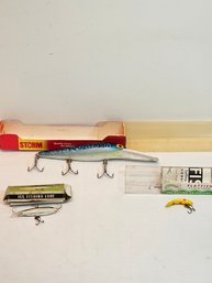 Lot Of 3 Vintage Fishing Lures With Boxes