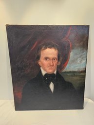 Antebellum Rodent Faced Plantation Owner Portrait Oil On Canvas