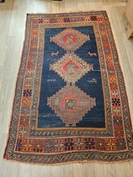 Antique Handwoven Caucasian Rug