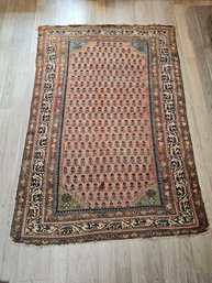 Antique Malayir Hand Knotted Rug