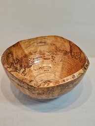 Hand Carved Wood Bowl Salted Yellow Birch By Michael J Holmquist