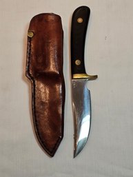 Homemade Hunting Knife With Sheath Signed Smith