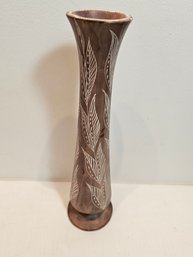 Kenyan Carved Bud Vase