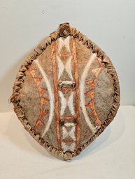 African Tribal Shield Made From Hide