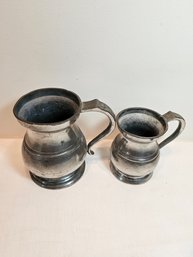 Pair Of James Yates Pewter Mugs