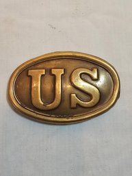 Civil War Union Army Brass Belt Buckle