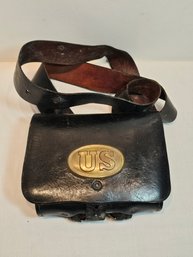 Civil War Era Cartridge Carrier Initialled DB 20th Maine Volunteers