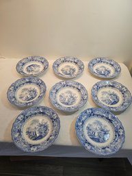 Ancona Pottery  Antique Soup Bowls