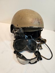 Desert Storm Artillery Helmet And Goggles