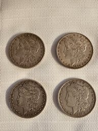 Lot Of 4 1880s Morgan Silver Dollars