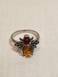 Sterling Bee Ring