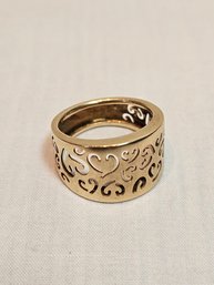 14k Gold Hearts Ring