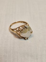 14k Gold With Cultured Pearl Ring