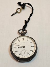 Antique Coin Silver Pocketwatch With Key