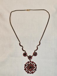 14k Gold With Tourmaline Pendant Necklace