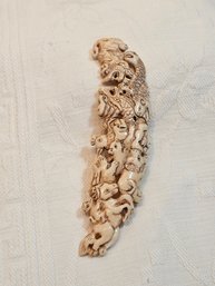 Antique Ivory Chinese Zodiac Necklace Charm