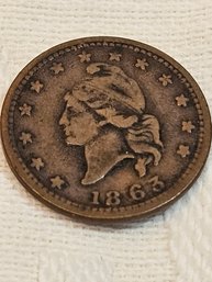 1863 Army Navy Civil War Token