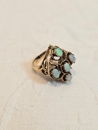 10k Gold With Opals Ring