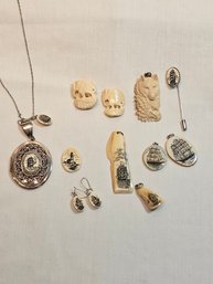 Whale And Other Bone Lot