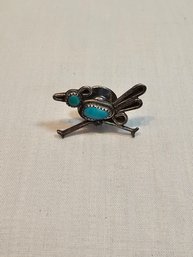 Small Sterling Roadrunner Pin