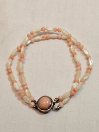 Sterling And Coral Bracelet