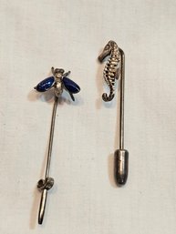 Antique Sterling Stick Pins