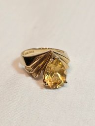 10k Gold Ring With Citrine