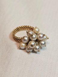 14k Gold Ring With Pearl Bundle