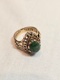 14k Gold With Jade Ring