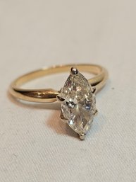 14k Gold Diamond Solitaire Ring