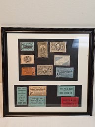 Antique Railway Tickets Framed Lot