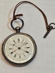 Antique Silver Chronograph Pocketwatch Made By E Wise Of Manchester