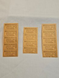 Biddeford And Saco Railroad Unused Employee Pass Tickets Lot