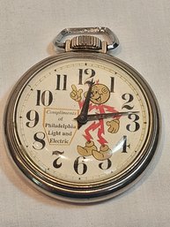 Philadelphia Light And Electric Promotional Pocketwatch