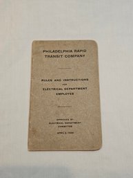 Philadelphia Rapid Transit Company Handbook 1929